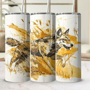 Dingo Outback 20 oz Skinny Tumbler Wrap PNG, Sublimation Digital Download, Australian Animal Design