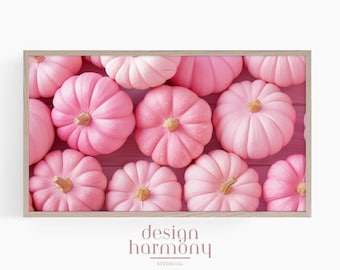 Pink Pumpkin Halloween Frame TV Art – Cute Fall Decor (Digital Download)