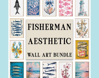 Fischer-Wand-Kunst-Bundle: 300 maritime Küstendrucke (Digitaler Download)