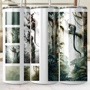 Australian Rainforest Tumbler Wrap PNG: Sublimation Design (Digital Download