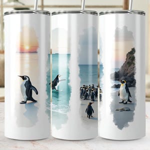Emperor Penguin Tumbler Wrap: 20oz Skinny Sublimation Design (Digital Download)