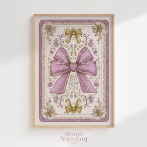 Arte de parede estilo coquete de tarô com laço, impressão digital coquete bagunçada, decoração de parede de galeria, arte de parede com carta de tarô de verão coquete, download para impressão