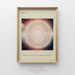 Solfeggio Frequencies Poster - 285 Hz, Influence Energy Fields, Energizing Rejuvenation, Abstract Spiritual Wall Art