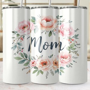 Envoltorio para vaso de 20 oz para el Día de la Madre, diseño de sublimación para regalo de mamá, descarga digital inspiradora, envoltorio personalizable