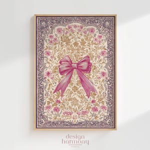 Arte de parede estilo coquete de tarô com laço, impressão digital coquete bagunçada para decoração de parede de galeria, arte de parede com carta de tarô de verão coquete