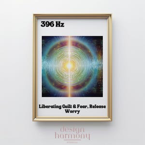 396 Hz Solfeggio Frequency Poster: Spiritual Healing Art (Digital Download)