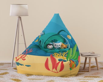 Bean Bag Chair Cover Octonatus, regalo para niños, regalos para niños, cumpleaños de Octonatus, Diversión familiar Octonatus Heeler, Relleno no incluido