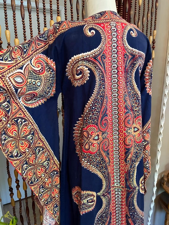 1970s dashiki maxi dress ethnic vintage kaftan Pakist… - Gem