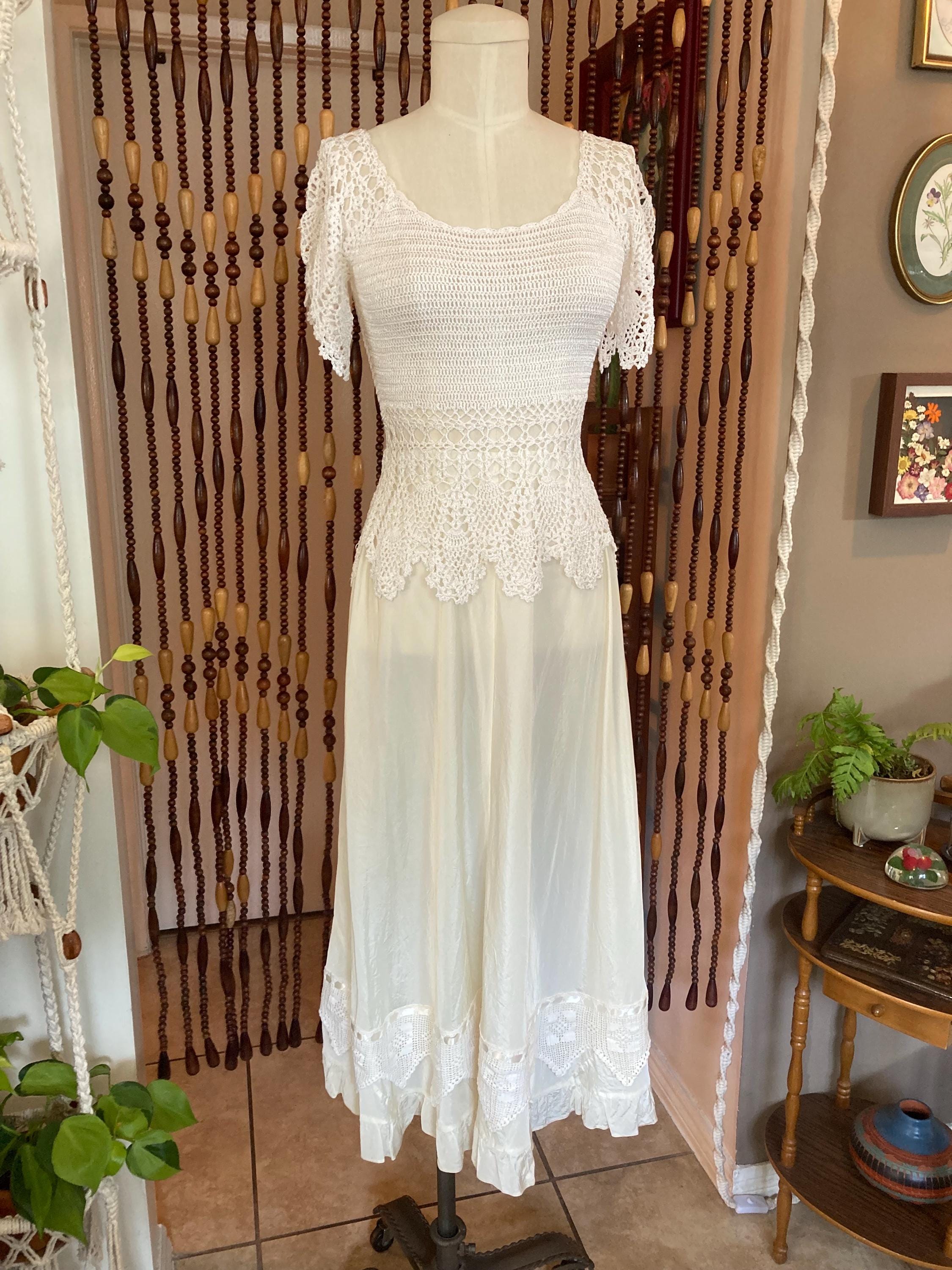 70s White Skirt Etsy