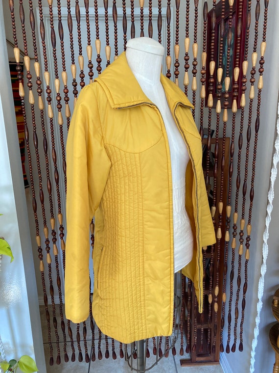 70’s banana yellow puffy jacket
