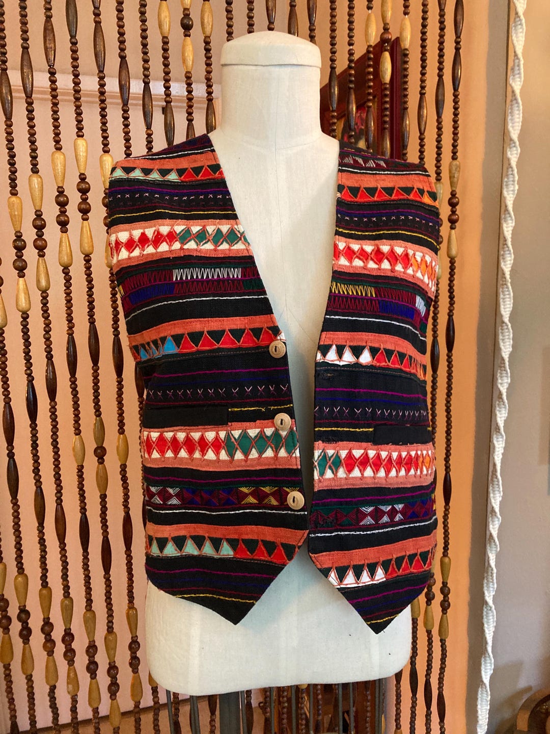 Vintage Indian Textured Vest Vintage Indian Handmade Woven Vest 70’s ...