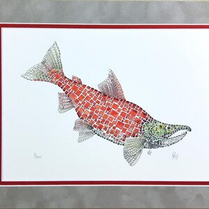 Spawning Salmon Giclee Fine Art Limited Edition Prints, 11x14