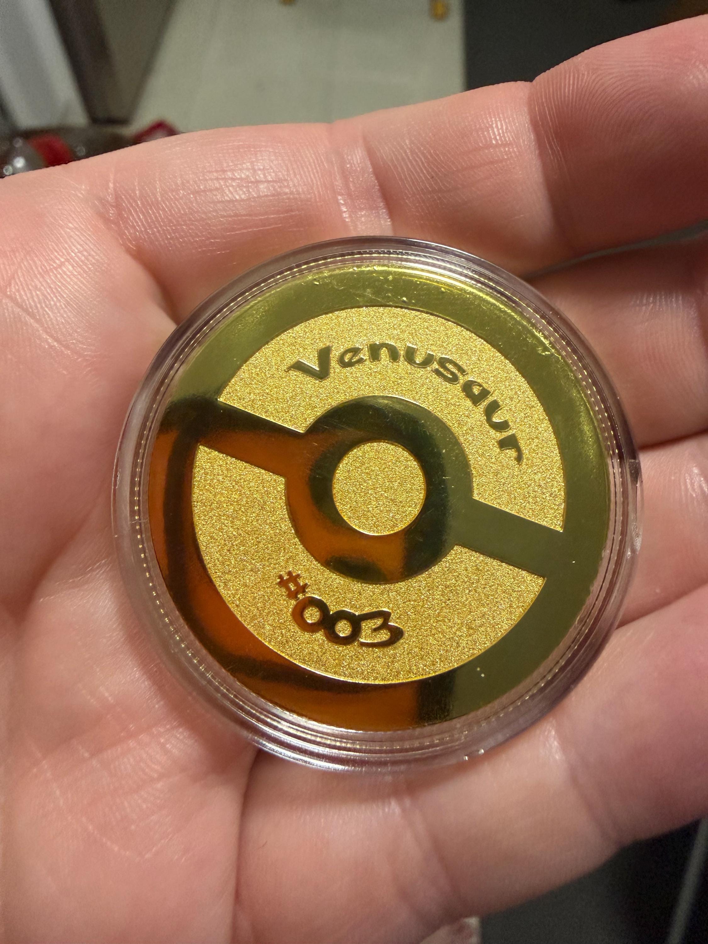 Gold-plated Pokémon Coin – 40mm Collectible With Multiple Designs - Etsy