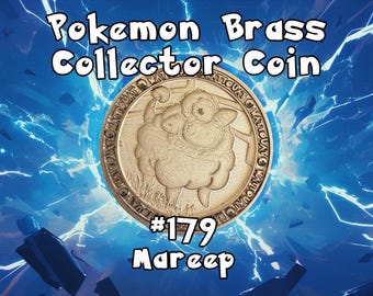 Engraved Brass Mareep Coin – 40mm Collectible with Optional Personalization