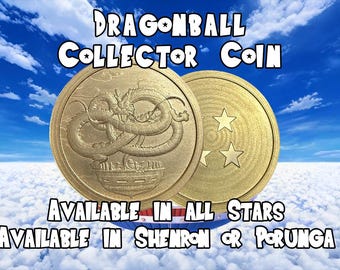 Engraved Brass Dragonball Coin – 40mm Collectible with Optional Personalization