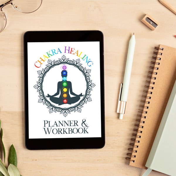 Chakra Healing Planner, Chakra Journal, Chakra Workbook, Crystal Healing Workbook, Spiritual Journal, Meditation Planner, Manifestation