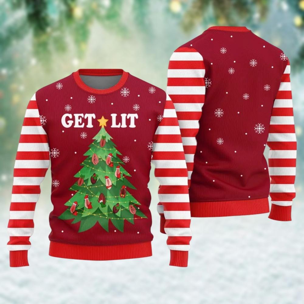 Discover Funny Get Lit Ugly Sweater, Merry Clitmas Xmas Sweater, Christmas Tree Shirt, Gift For Christmas Lover, Merry Christmas Gift