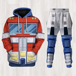 Transformers Optimus Prime Hoodie/Joggers, Transformers Costume Cosplay Shirt, Optimus 3D Hoodie, Gift For Him