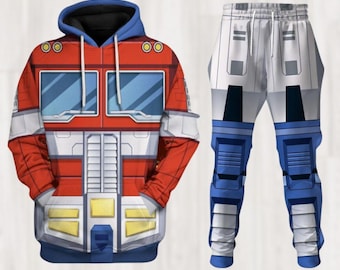 Transformers Optimus Prime Hoodie/Joggers, Transformers Costume Cosplay Shirt, Optimus 3D Hoodie, Gift For Him