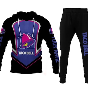 Custom Taco Bell Hoodie, Taco Bell Women Joggers, Taco Bell Men Hoodie, Personalized Taco Bell Cake Joggers, Taco Bell Sauce Hoodie