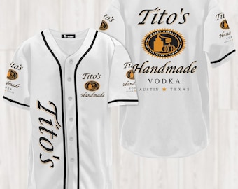 Tito Vodka Baseball Shirt, Tito Handmade Jersey, Drinking Jersey Shirt, Titos Handmade Shirt, Jersey For Men, Gift For Him