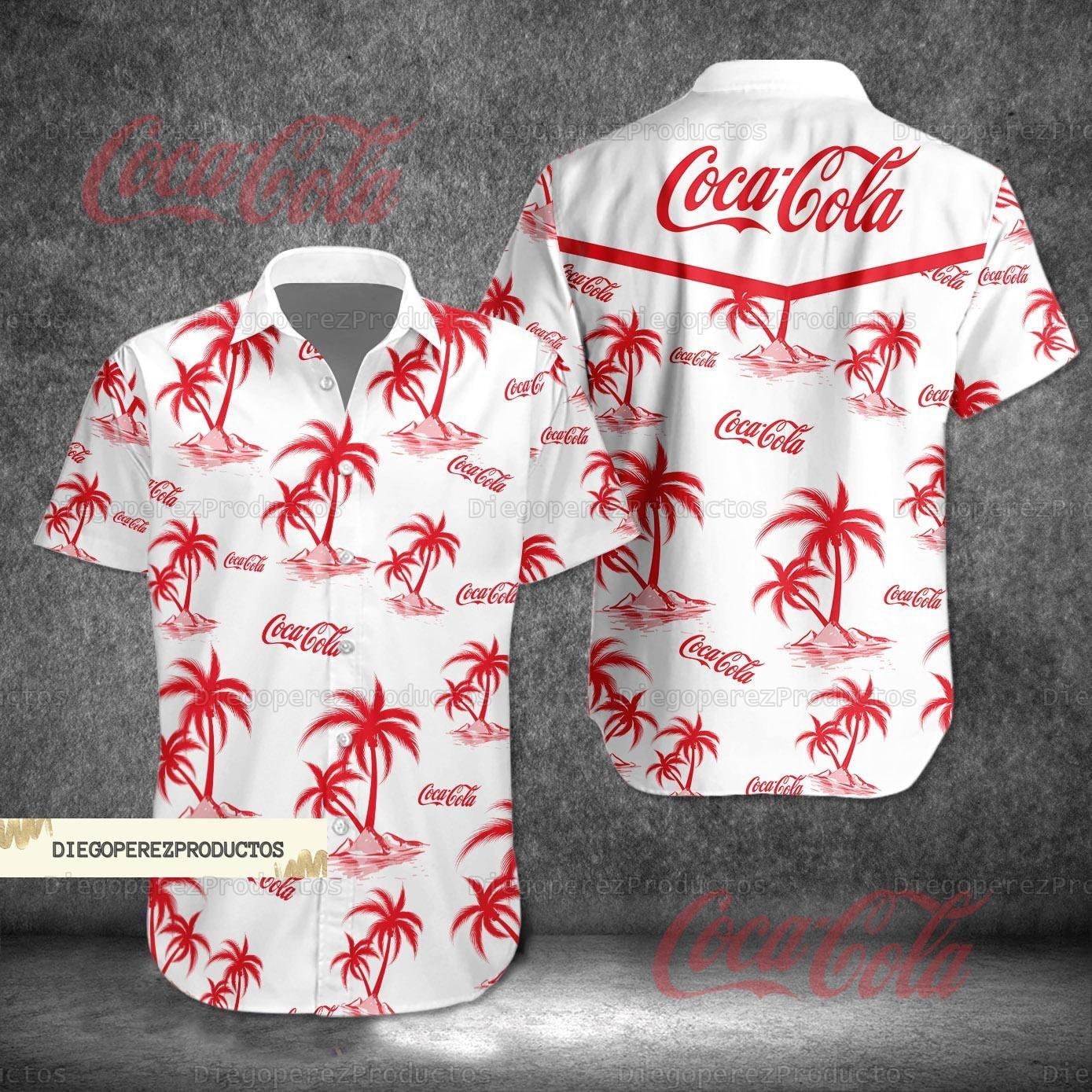 Coca Cola Hawaii Shirt, Coca Cola Button Shirt, Coca Cola Shirt For Men, Coke Hawaiian Shirt, Coca Cola Lover, Gift For Him