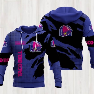 Taco Bell Cake Shirt, Taco Bell Hot Sauce Hoodie, Taco Bell 3D Hoodie, Personalized Taco Bell 3D Shirt, Fast Food Lover Gift