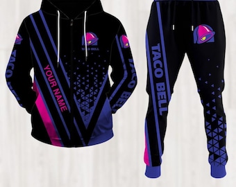 Taco Bell Hoodie, Taco Bell Women Joggers, Taco Bell Men Hoodie, Personalized Taco Bell Cake Joggers, Taco Bell Sauce Hoodie