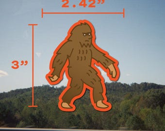 Bigfoot Sticker - Cryptid Sticker, Waterproof Vinyl, Car Decal, Laptop, Water bottle
