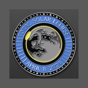 2024 Total Solar Eclipse Commemorative Enamel Pin