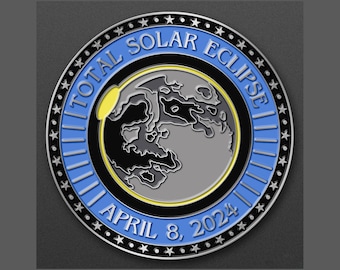 2024 Total Solar Eclipse Commemorative Enamel Pin