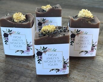 VIOLET SOAP FAVOR, bridal shower soap favor, baby shower favor, airbnb guest soap, wedding soap favor, baby shower favor, guest soap
