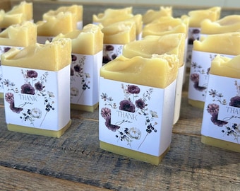 AUTUMN BLOOM bridal & baby shower favors, bridal shower favor, custom soap label, wedding soap favors, party favors, soap favors