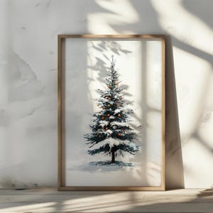 Pine Tree Painting Tree Wall Art Festive Wall Decor Pine Tree Art Christmas Home Decor Watercolor Art Print Modern Festive Decor For Home