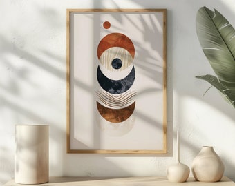 Moon Art Print Abstract Wall Art Wall Decor Moon Art Boho Home Decor Boho Art Print Modern Decor For Home Poster Print Gift For Her