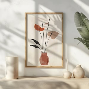 Modern Flower Painting Anthurium Wall Art Anthurium Wall Decor Flower Art Tropical Home Decor boho Art Print Modern Decor For Home gift