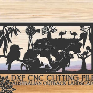 CNC DXF SCHNEIDDATEI - Australische Landschaft / Outback Design Bundle Pack - Download digitale Schnittdateien - Laser, Plotter, Cricut, Fräser