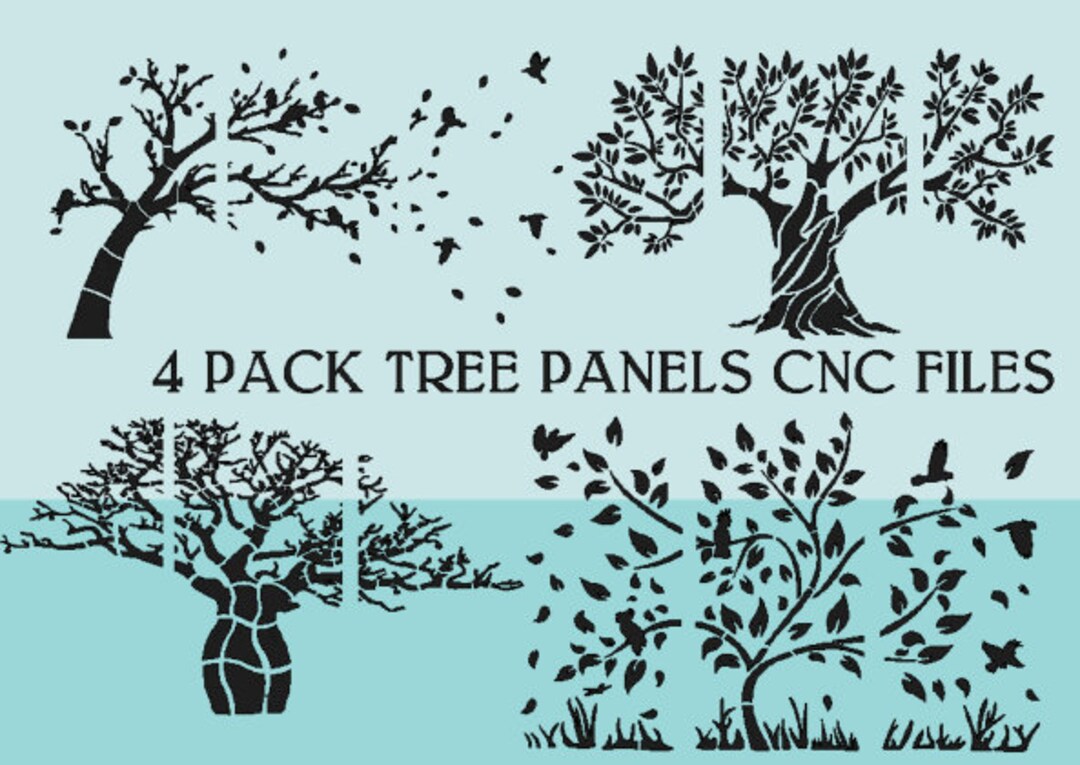CNC CUTTING FILE - Tree Panels Trio Designs - Bundle Pack - Download ...