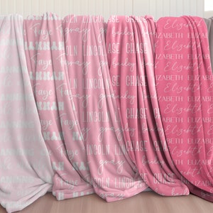 Custom Name  Blanket for Baby/Kids/Youth/Adult, Personalized Mother&#39;s Day gift for new mom, Velveteen Blanket, Custom Gifts for anyone,