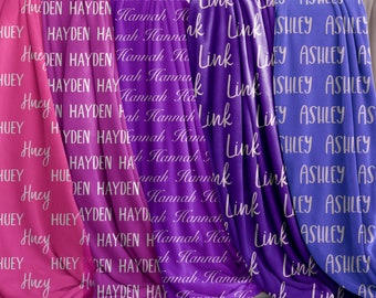Personalized Name Custom Blanket for Baby/Kids/Youth/Adult, Personalized Velveteen Blanket, Custom Gift for anyone,
