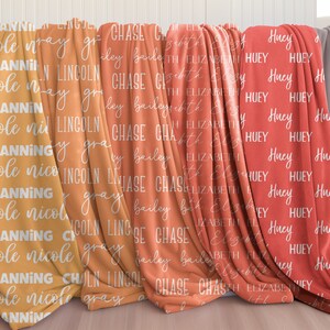 Custom Name  Blanket for Baby/Kids/Youth/Adult, Personalized Mother&#39;s Day gift for new mom, Velveteen Blanket, Custom Gifts for anyone,