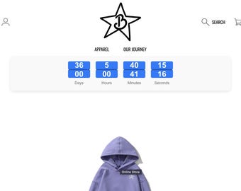 Compte à rebours interactif avec horloge à rabat | HTML animé, CSS , JavaScript | Adaptatif et compatible avec Shopify