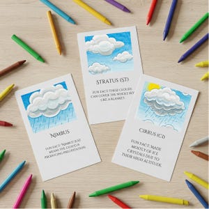Printable Cloud Type Flashcards | Weather Science for Kids | Homeschool & Classroom Resource