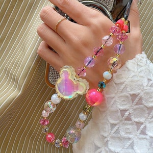 Candy Mickey Mouse phone charm strap,Y2K 90S phone charm, Cute wrist phone strap, Summer vibes phone lanyard, gift for her/girl
