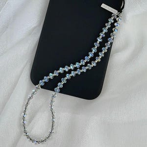 Swarovski Aurora Crystal Phone Strap: Exquisite sparkling phone charm