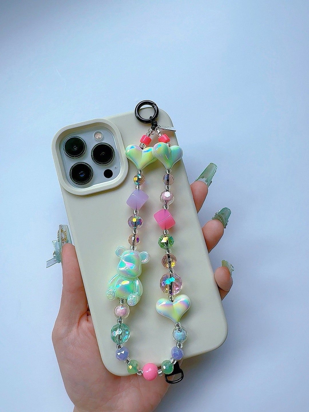 Tmalltide Kawaii Cartoon Bear Mobile Phone Key Strap Pendant Cellphone lanyard