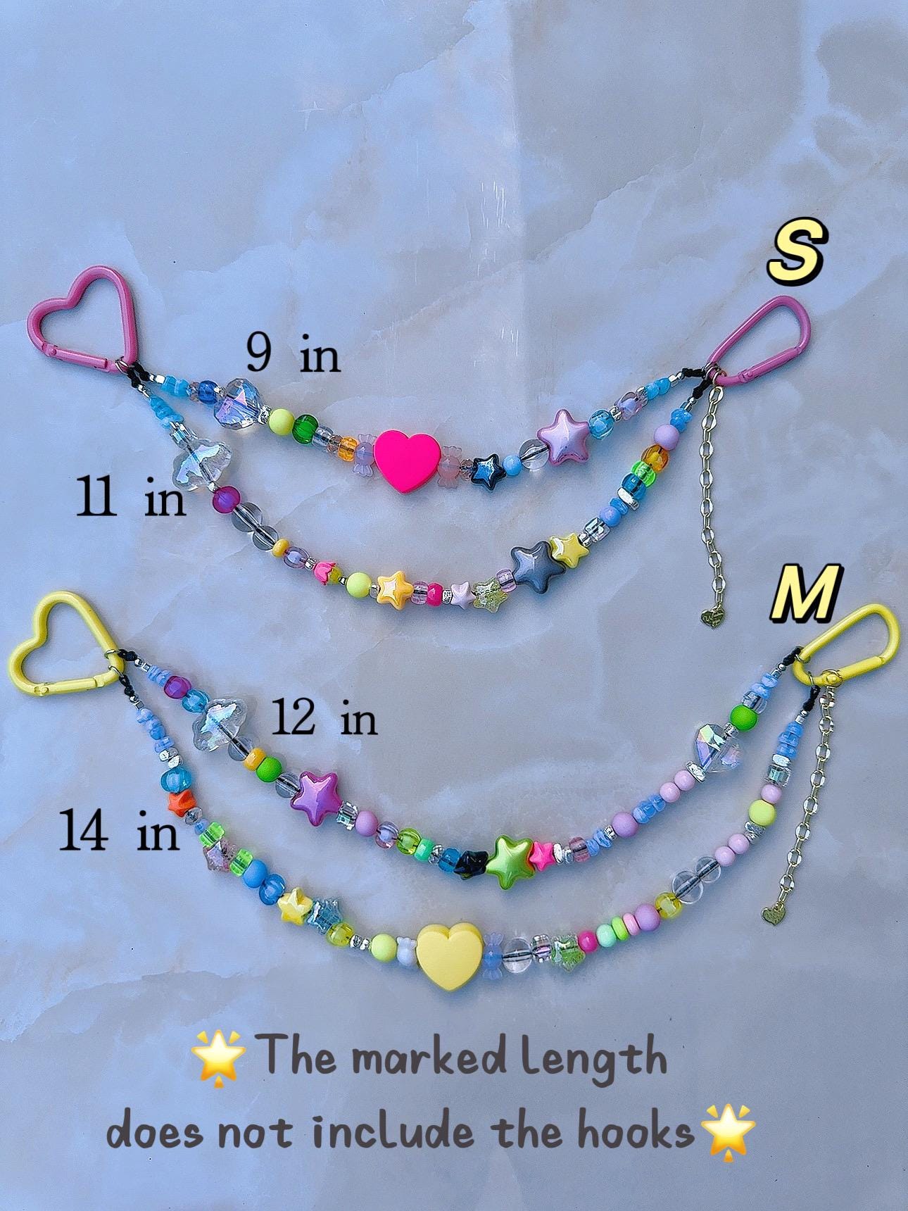 Adorable Stars and Cloud Double Chain Bag Charm, Kawai