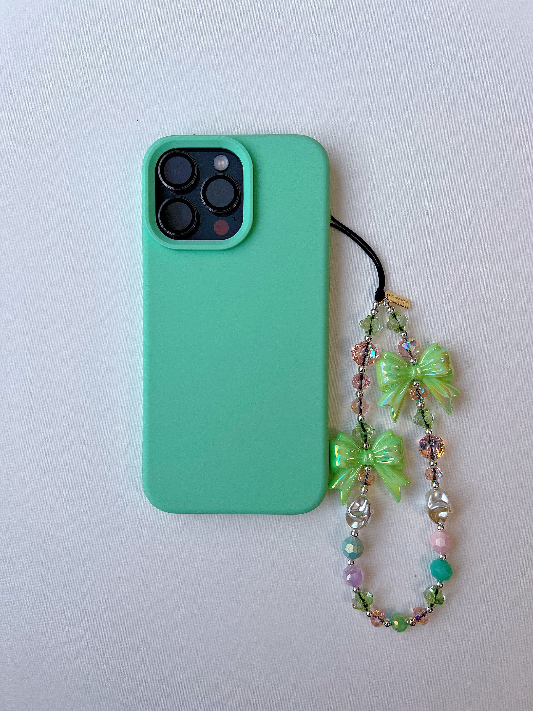 Elegance Bow Phone Strap: Princess Wristlet Charm, Y2K