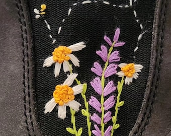 Bespoke embroidery on boots