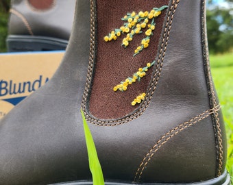 Bespoke embroidery on boots